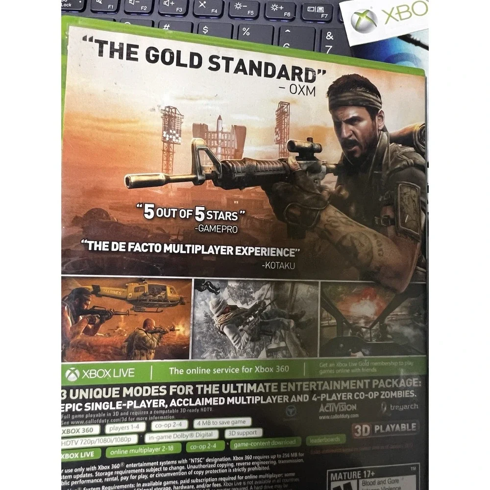 031-011 Call of‎ Duty: Black Ops (Xbox 360, 2010) Complete w/ Manual Video Game
